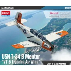 ACADEMY 12361 USN Beechcraft T-34B Mentor VT-5 Training Air Wing - 1:48