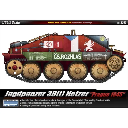 ACADEMY 13277 Jagdpanzer 38(t) Hetzer, Prague 1945 - 1:35