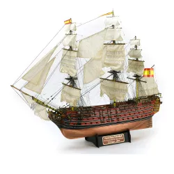 ARTESANIA LATINA 22901 Santisima Trinidad Trafalgar Ed. 1805 + figurki + miedziane poszycie - 1:84
