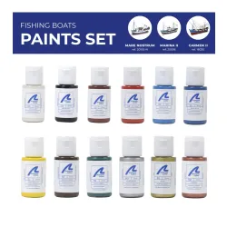 ARTESANIA LATINA 277PACK3 Zestaw farb akrylowych 12x20 ml - Fishing & tugboats