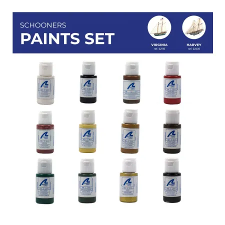 ARTESANIA LATINA 277PACK21 Zestaw farb akrylowych 12x20 ml - Schooners (Virginia, Harvey)