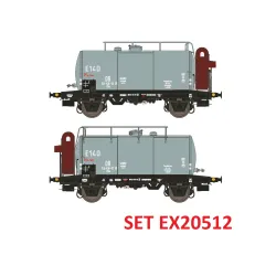 EXACT-TRAIN EX20512 Zestaw 2 cystern 24m3 Uerdinger, E140 Speiseöl RAW Quedlinburg, DR, Ep. IIIb