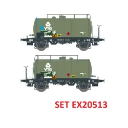 EXACT-TRAIN EX20513 Zestaw 2 cystern 24m3 Uerdinger, VTG (nowe logo), DB, Ep. IV