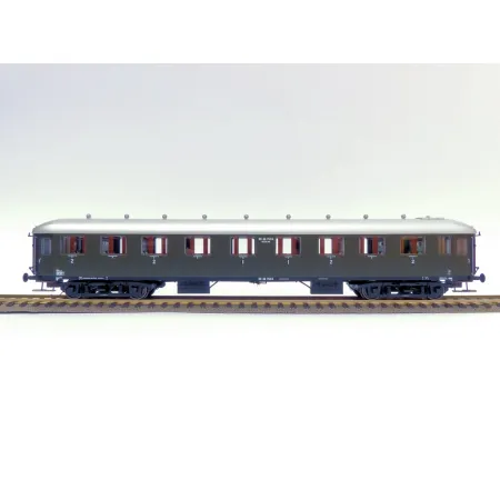 EXACT-TRAIN EX10019 Wagon pasażerski AB7534 (oliwkowy, srebrny dach), NS, Ep. II
