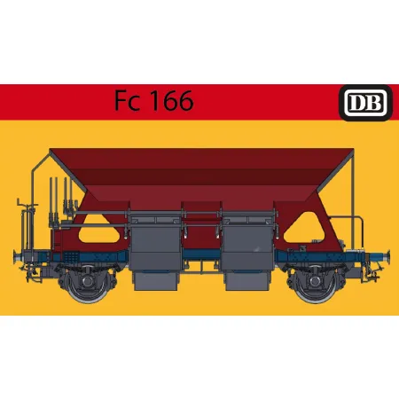EXACT-TRAIN EX20082 Wagon samowyładowczy FC166 z hamulcem hudraulicznym 30 80 942 8 115-8, DB, Ep. Iva