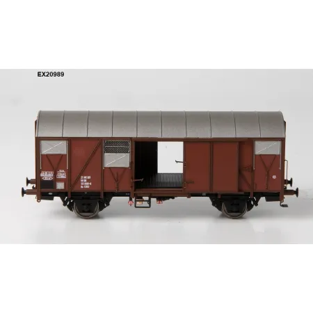 EXACT-TRAIN EX20989 Wagon towarowy Gs 1210 z klapami alu., Nr. 121 0101-6, DR, Ep. IV