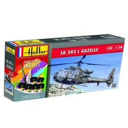 HELLER 56486 Starter Set - SA 342 L Gazelle 1:50
