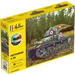 HELLER 57132 Starter Set - Lekki czołg Hotchkiss H35 - 1:35