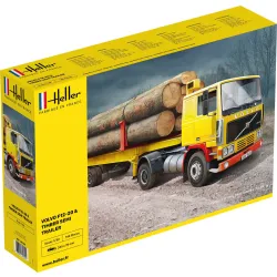 HELLER 81704 Volvo F12-20 z naczepą do drewna - 1:32