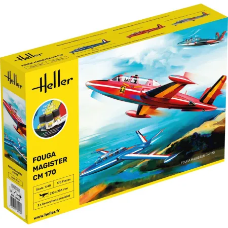 HELLER 35510 Starter Set - Fouga Magister CM170 - 1:48