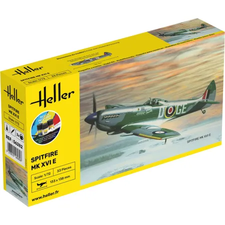 HELLER 56282 Starter Set - Spitfire MK XVI - 1:72