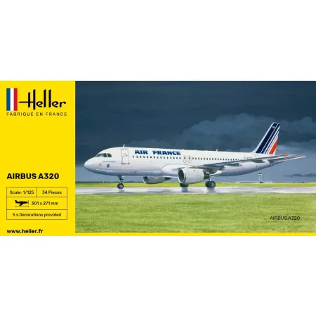 HELLER 56448 Starter Set - A-320 Air France - 1:125