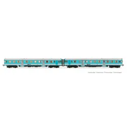 LIMA HL2656 FSF, 2-unit pack of diesel railcars ALn 668 Freccia Orobica in light blue/grey livery, motorized unit + dummy, Ep. IV