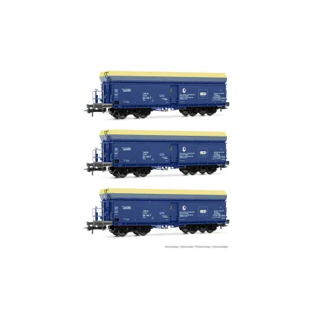 RIVAROSSI HR6589 H0 Zestaw 3 wagonów samowyładowczych Fals, CTL Logistics, Ep. VI