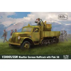 IBG 72075 V3000SM Maultier Halftrack Flak 38- 1:72