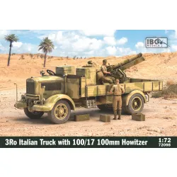 IBG 72098 Lancia 3Ro Italian Truck with 100/17 100mm Howitzer - 1:72