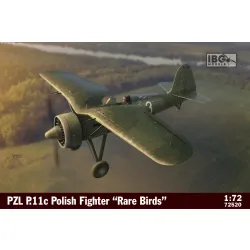 IBG 72520 PZL P.11c polski samolot myśliwski - Rare Birds - 1:72