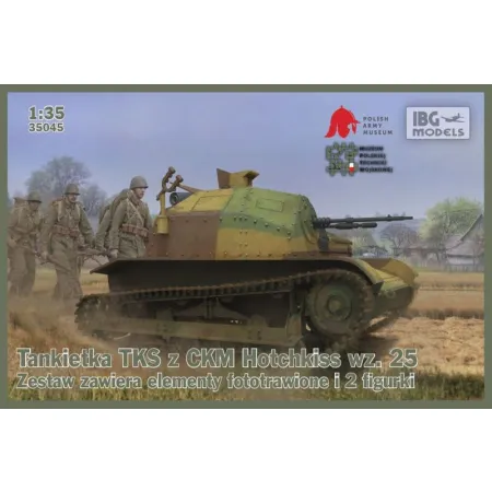 IBG 35045 Tankietka TKS z CKM Hotchkiss wz. 25 (elementy fototrawione i figurki) - 1:35