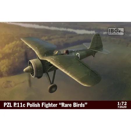 IBG 72520 PZL P.11c polski samolot myśliwski - Rare Birds - 1:72