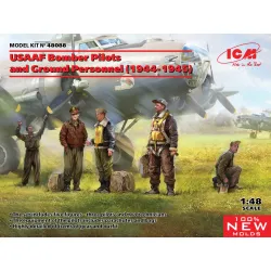 ICM 48088 Figurki - USAAF Bomber Pilots and Ground Personnel (1944-1945) - 1:48
