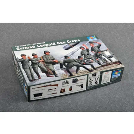 TRUMPETER 00406 Figurki - Załoga niemieckiego działa kolejowego K5 Leopold - 1:35
