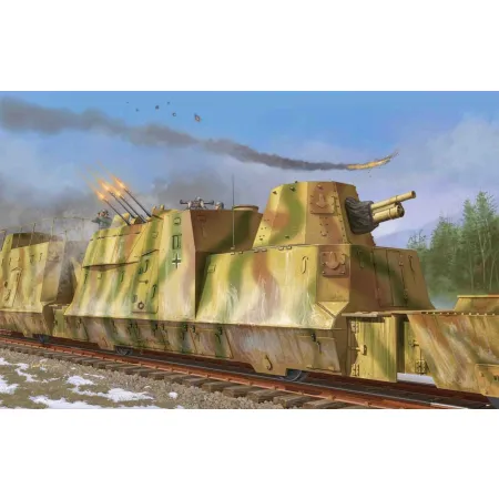 TRUMPETER 01511 Wagon artyleryjski z niemieckiego pociągu pancernego BP-42 - 1:35
