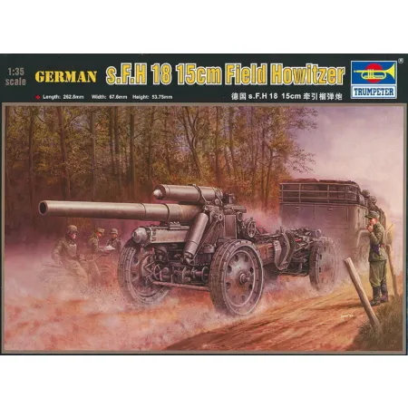 TRUMPETER 02304 Niemiecka haubica polowa 15cm s.FH 18 - 1:35