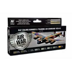 VALLEJO 71145 Zestaw Air War 8 farb - Bomber Air Command & Training Air Command 1939-45