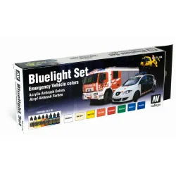 VALLEJO 71154 Model Air Zestaw 8 farb - Blaulicht Set