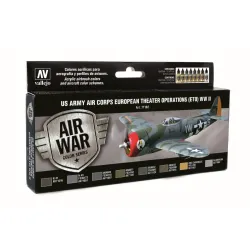 VALLEJO 71182 Zestaw Air War 8 farb - US Army Air Corps European Theater Op. (ETO) WWII
