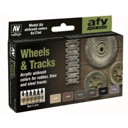 VALLEJO 71213 Model Air Zestaw 6 farb - Wheels & Tracks