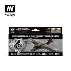 VALLEJO 71603 Zestaw Air War 8 farb - Soviet / Russian colors Su-25/39 Frogfoot from 80's to present