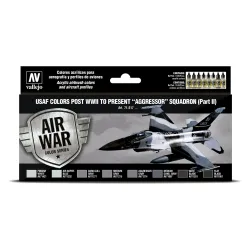 VALLEJO 71617 Zestaw Air War 8 farb - USAF colors post WWII to present Aggressor Squadron Part II