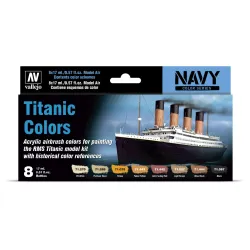 VALLEJO 71646 Zestaw Model Air 8 farb - Titanic Colors