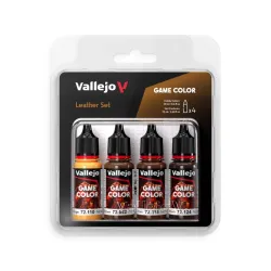 VALLEJO 72385 Game Color Zestaw 4 farb - Leather