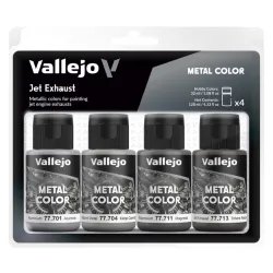 VALLEJO 77602 Zestaw Metal Color 4 farby - Jet Exhaust