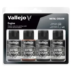 VALLEJO 77604 Zestaw Metal Color 4 farby - Engine