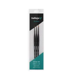VALLEJO B02991 - Zest. pędzli - Detail - Design Set - Synthetic fibers (0, 1, 2)