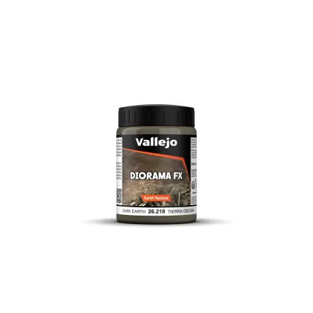 VALLEJO 26218 Earth Textures 200 ml Dark Earth