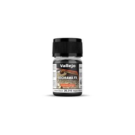 VALLEJO 26316 Diorama FX Lansc. Text. Vulcan Black 0,1 - 0,6 mm -  35 ml