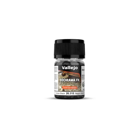 VALLEJO 26318 Diorama FX Lansc. Text. Vulcan Black 2 - 5 mm -  35 ml