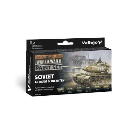 VALLEJO 70202 Zestaw World War II 6 farb - Soviet Armour & Infantry