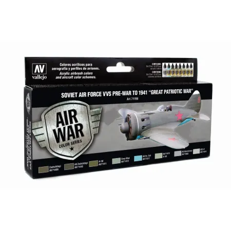VALLEJO 71196 Zestaw Air War 8 farb - Pre-War To 1941 - Great Patriotic War