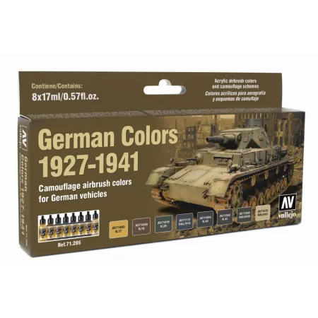 VALLEJO 71205 Model Air Zestaw 8 farb - German WWII Colors 1927-1941