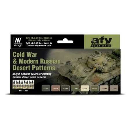 VALLEJO 71620 Zestaw Model Air 8 farb - Cold War & Modern Russian Desert Patterns