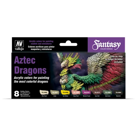 VALLEJO 72306 Game Color Zestaw 8 farb - Aztec Dragons by Angel Giraldez