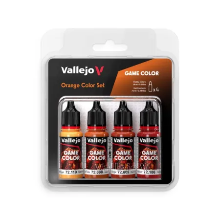 VALLEJO 72381 Game Color Zestaw 4 farb - Orange Color