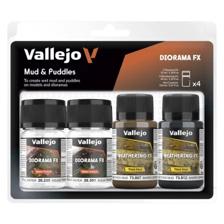 VALLEJO 73189 Zestaw Diorama Effects - 35ml Mud & Puddles