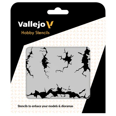 VALLEJO ST-TX001 Szablon Cracked Wall, 1:35