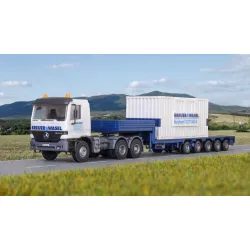 KIBRI 13057 H0 Mercedes Actros z naczepą i elementem dźwigu Liebherr LG 1550